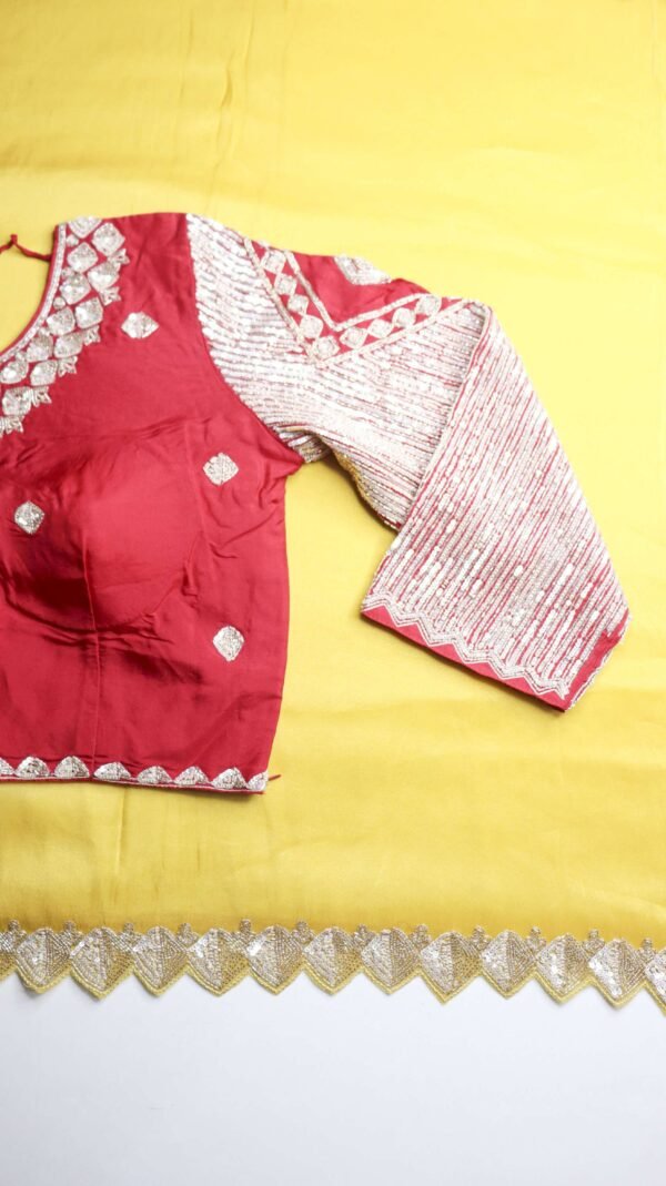 1 PIECE SAREE WITH READYMADE BLOUSE - Image 3
