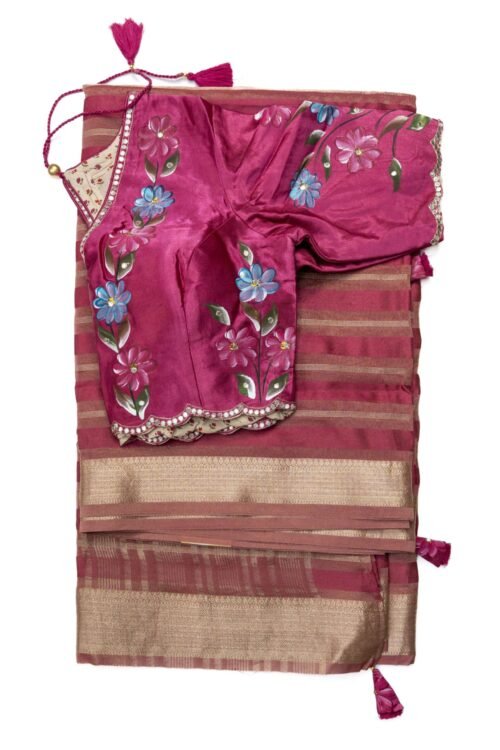 1 PIECE SAREE WITH READYMADE BLOUSE