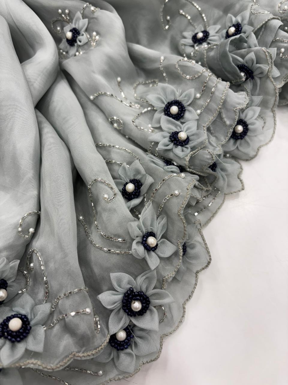 GEORGETTE TISSUE SAREE - Image 3